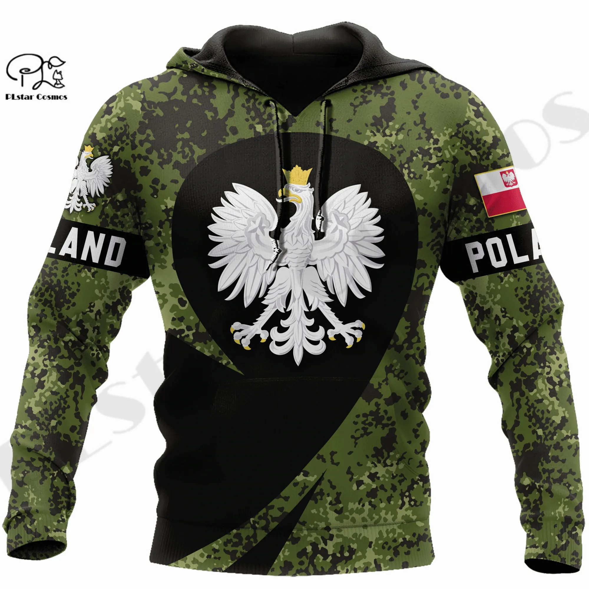 PLstar Cosmos 3DPrint Newest Poland Camo Harajuku Streetwear Casual Unique Unisex Men/Women Spring Hoodie/Sweatshirt/Zip Style-3