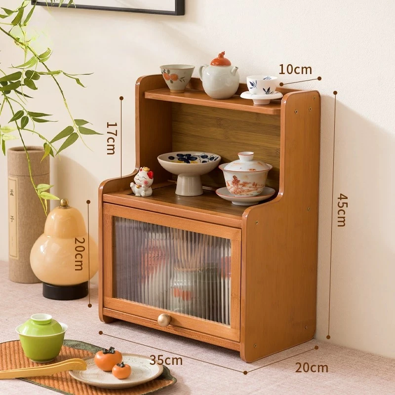 Countertop Cup Storage Rack Multi-functional Tabletop Display Holder Practical Kitchen Dining Organizer Home Dust-proof Cabinet