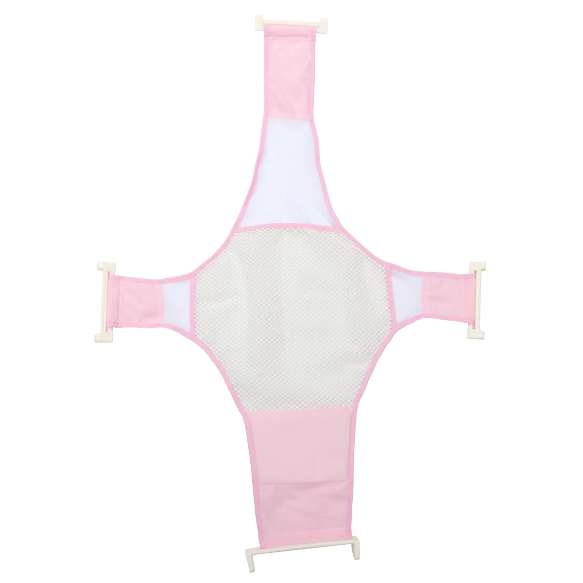 

1pc Baby Bath Seat Support Infant Shower Mesh Anti-Slip Adjustable Bath Bed High Flexible Sturdy Pp Buckle Easy Install