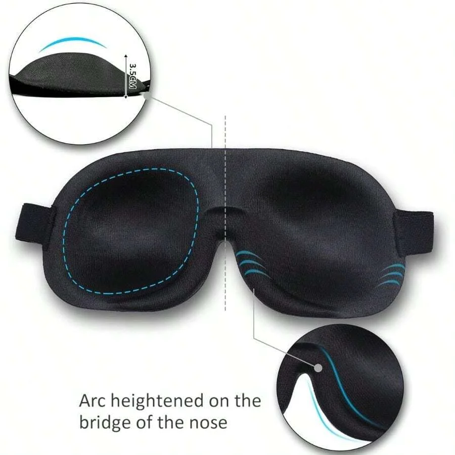 5/1pc 3D Contoured Sleep Eye Mask 100% Light Blocking Eye Mask Ultra-Soft Skin-Friendly Material Breathable Eye Cover Party Gift