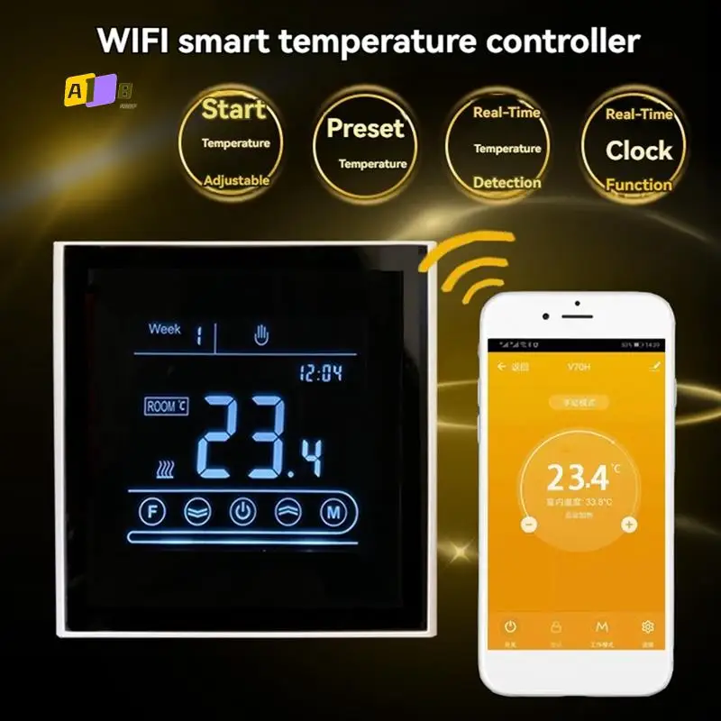 

A08F-Tuya умный интеллектуальный Wi-Fi термостат комнатный электрический/водяной/газовый котел регулятор температуры подогрева пола 16A