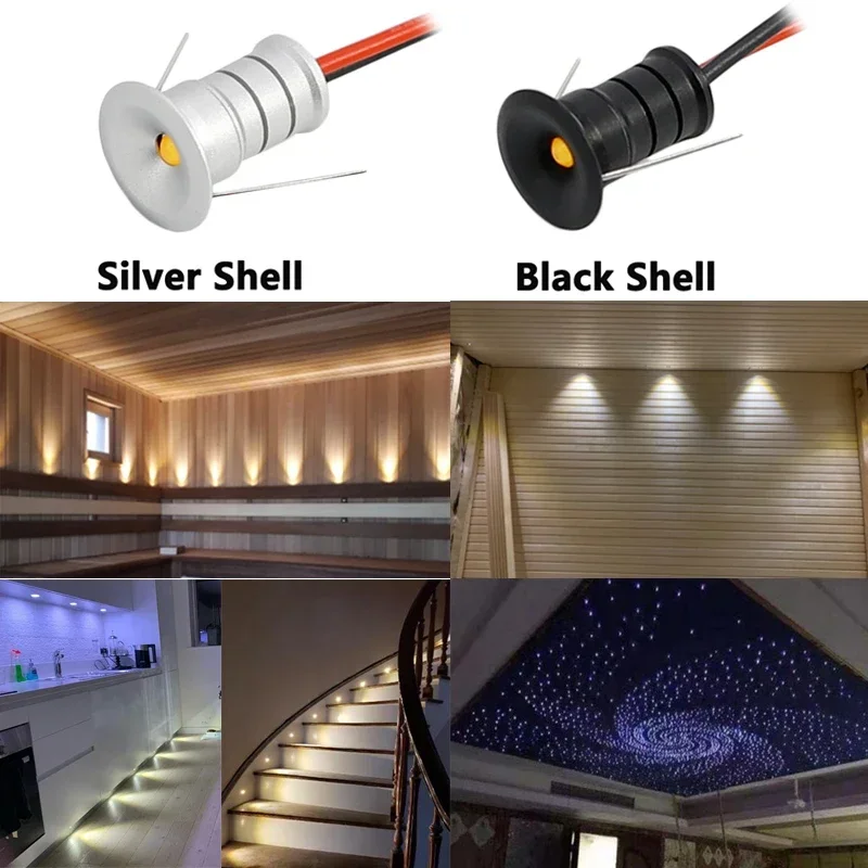 Imagem -02 - Dimmable Led Downlight para Armário de Cozinha Escadaria Iluminação de Teto Embutida Mini Spotlight Iluminação Interior 1w 12v Ip65 Pcs 10 Pcs