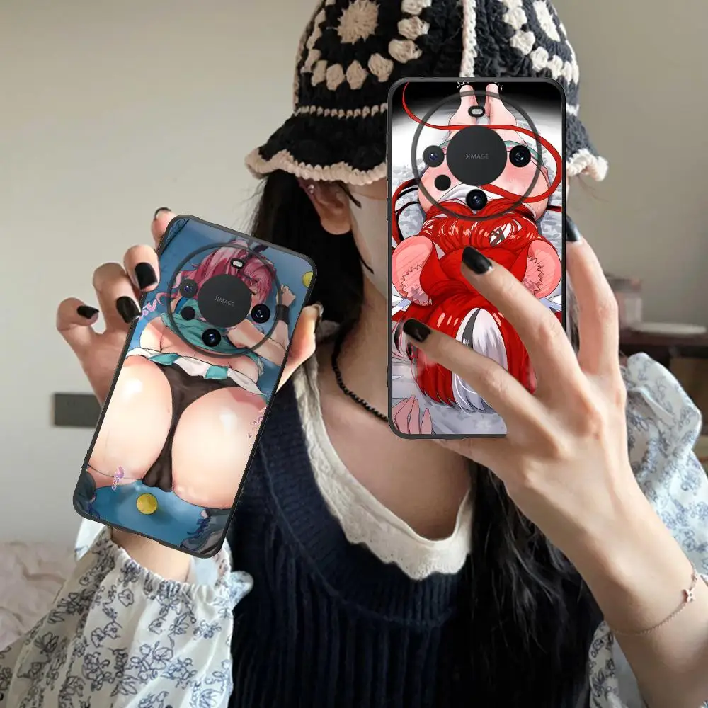 حافظة لهاتف هواوي ميت 60 50 40 30 20 10 Pro Plus Lite E 5G غطاء حماية مطبوع ملون جميل لطيف هنتاي Waifu Girl #5
