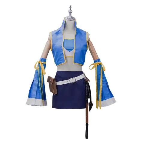 FAIRY TAIL Lucy Heartfilia Cosplay Kostym Peruk Slayers Seven Years Later Flicka Blå Kjol Uniform Kvinna Sexig Härlig Karnevalskostym 10 best sales Lucy cosplay Fairy Tail - №6
