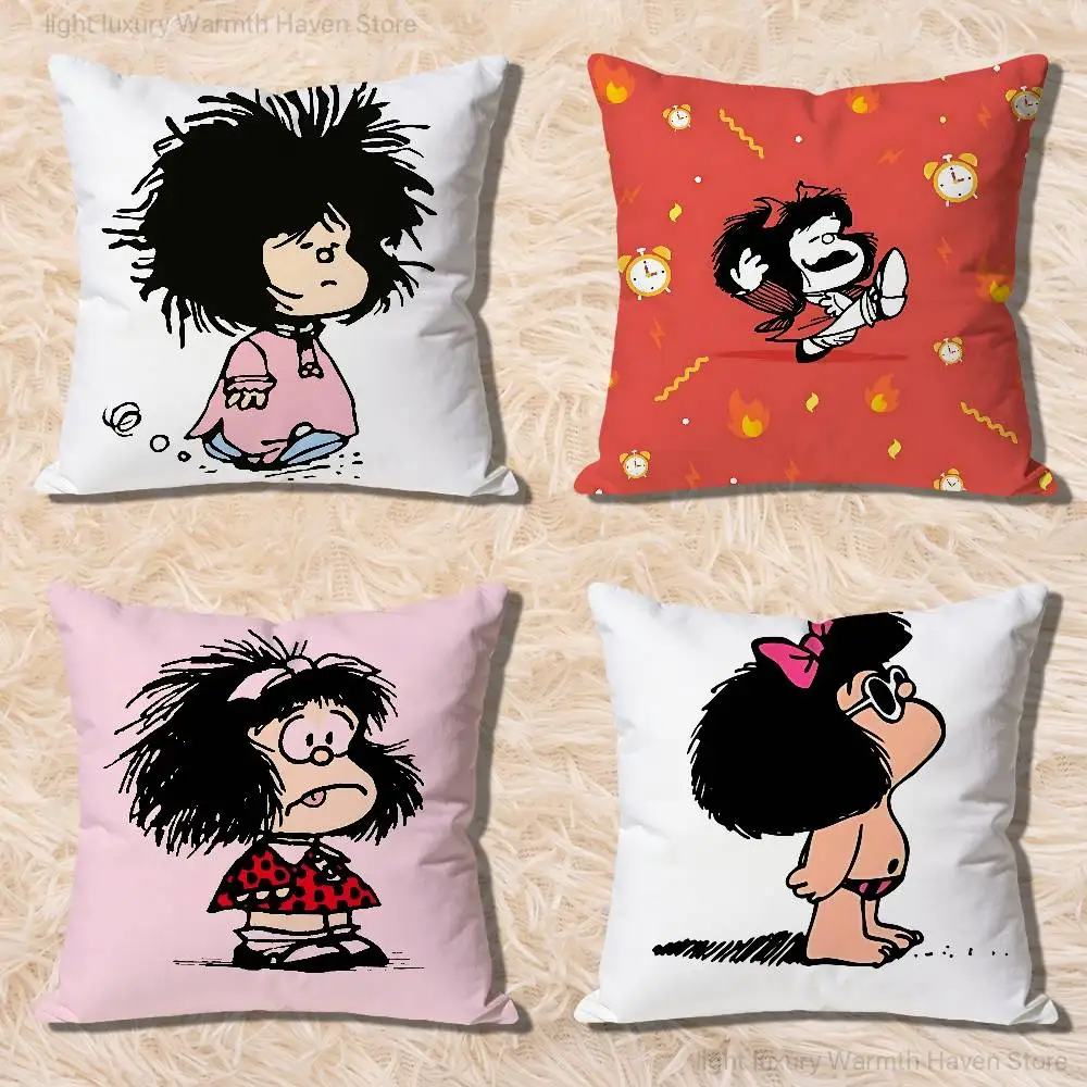 

Cute M-Mafaldas-S Various Sizes Square Pillow Case For Car Home Bedchamber Decor Custom Valentine gift