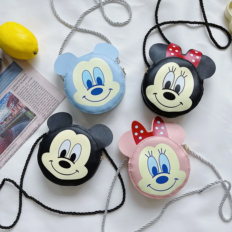 Lindo bolso cruzado para niños pequeños de Mickey Mouse: mini bolso de hombro para niños de dibujos animados, accesorio de moda para niñas pequeñas, regalo adorable