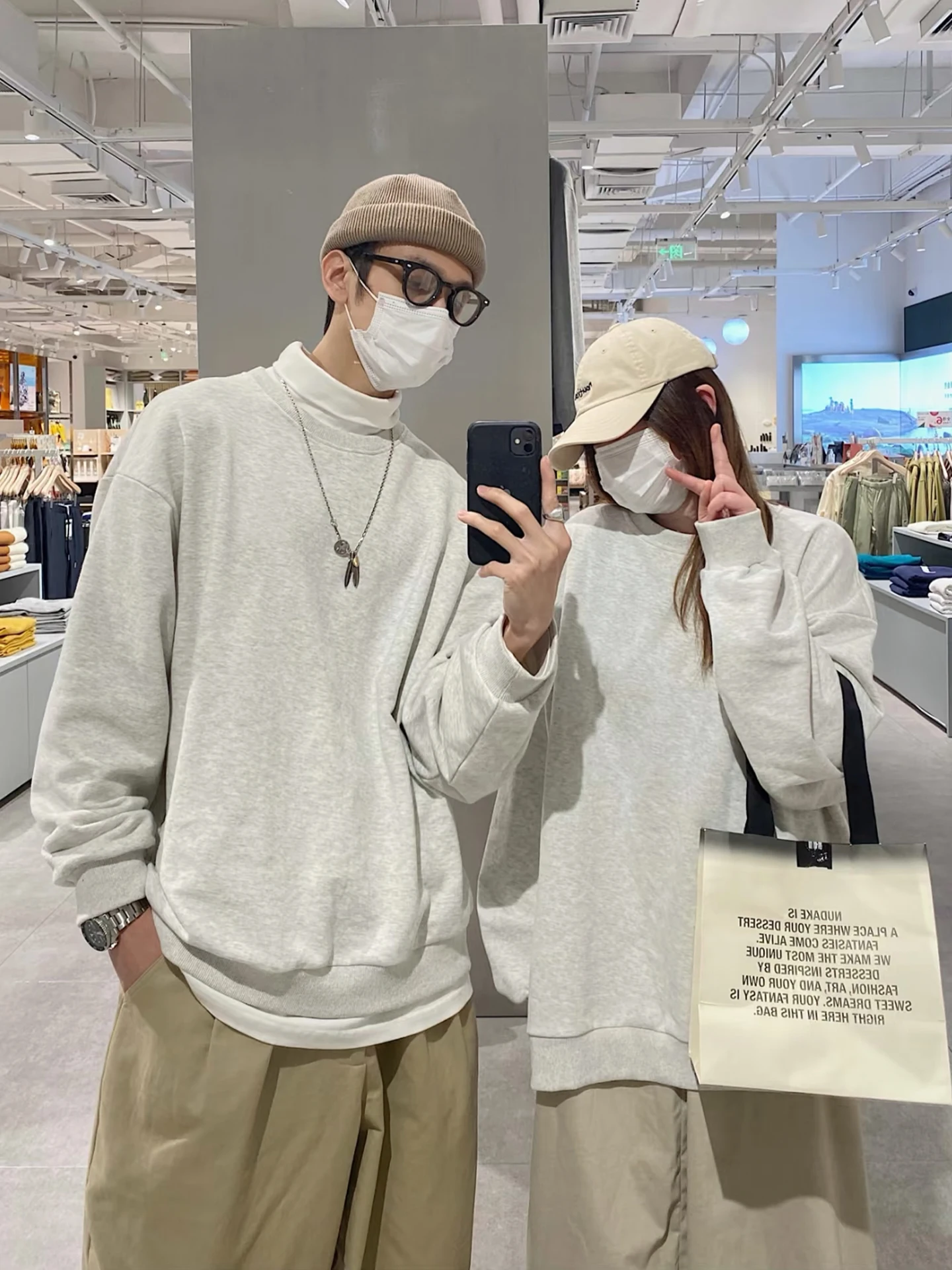 

Мужская теплая толстовка оверсайз с круглым вырезом, на флисовой подкладке, с длинными рукавами, для повседневной носки, осенне-зимняя одежда