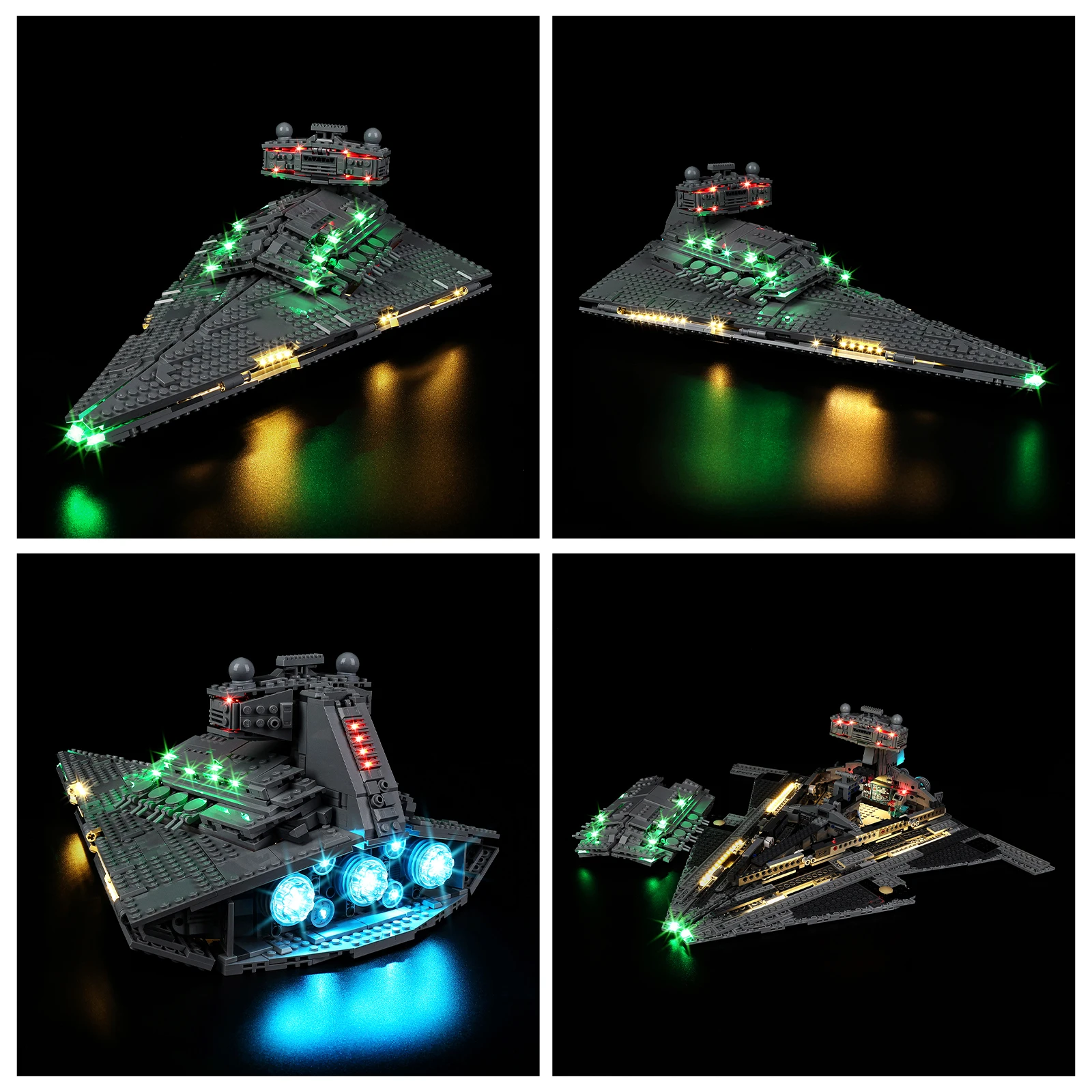 مجموعة إضاءة LED مناسبة لهدية الإضاءة LEGO Imperial Star Destroyer 75394 (باستثناء مكعبات البناء)