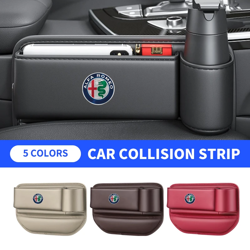 

2026 Hot Car Sticker Car Seat Gap Organizer Multifunction Storage Box Cup Pocket For Alfa Romeo 159 Mito Stelvio Brera Spider Gi