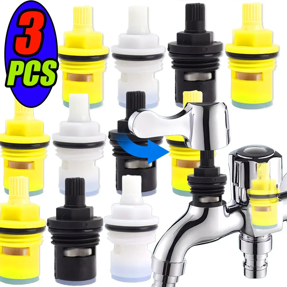 Plastic Faucets Replacement Cartridge Universal Household Faucet Cartridges Taps Repair Accessories for Kitchen Bathroom Sinks