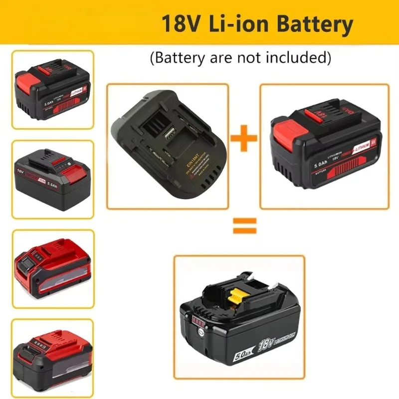Convertitore adattatore batteria 18MT adatto per batteria agli ioni di litio da 18 V a batteria al litio Makita 18 V per utensili Makita 18 V
