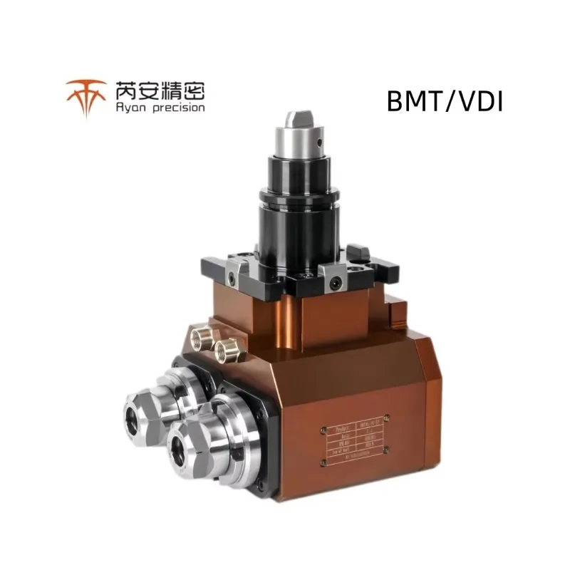 90° Radial Double Head Driven Tool Holder BMT Series Live Tool Holder For Turning Center