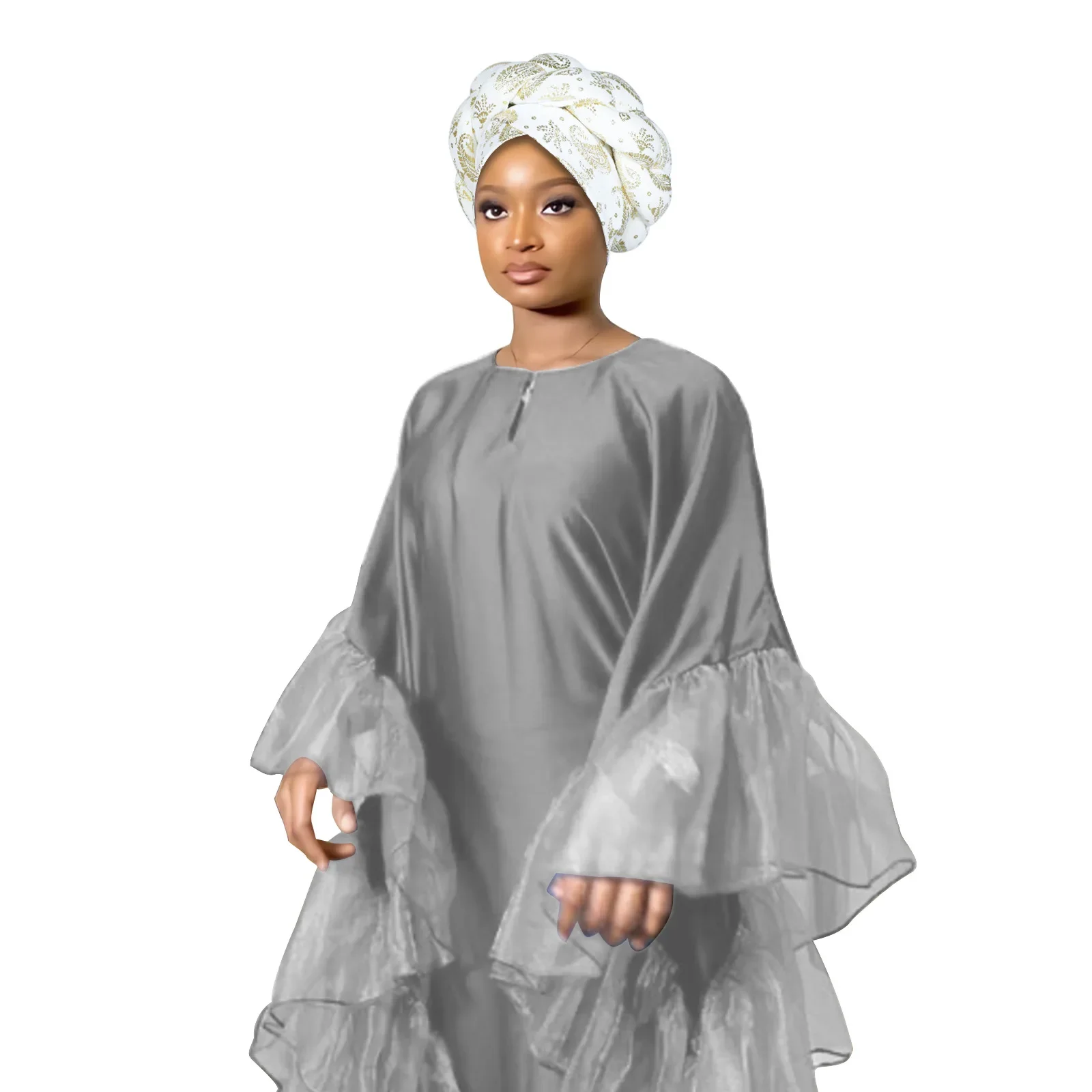 African Headtie Gold Stamping Fabric Turban Cap for Women Braids Headwrap Bonnet Head Cover Muslim Hat African Female Headgear