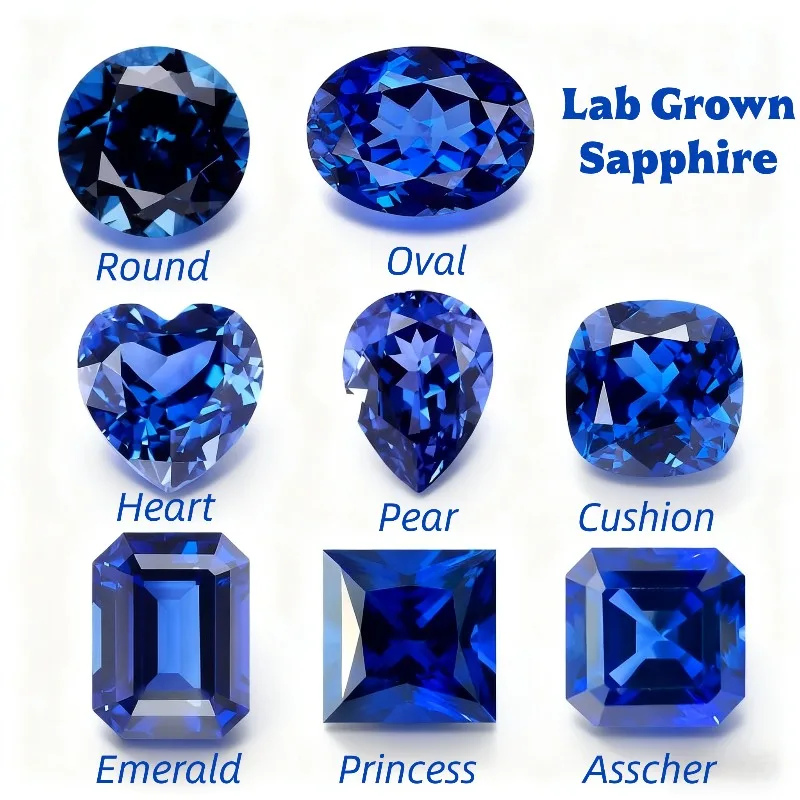 

Выращенные в лаборатории сапфиры различной формы, бусины из драгоценных камней, AGL, на выбор для индивидуальных ювелирных изделий, поделок и дизайнеров ювелирных изделий