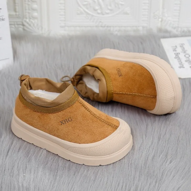 Fashion Trend Casual Snow Boots for Children Shallow Mouth 2026 Winter New Boys' Warm Comfortable Soft Sole Slip on Short Boots