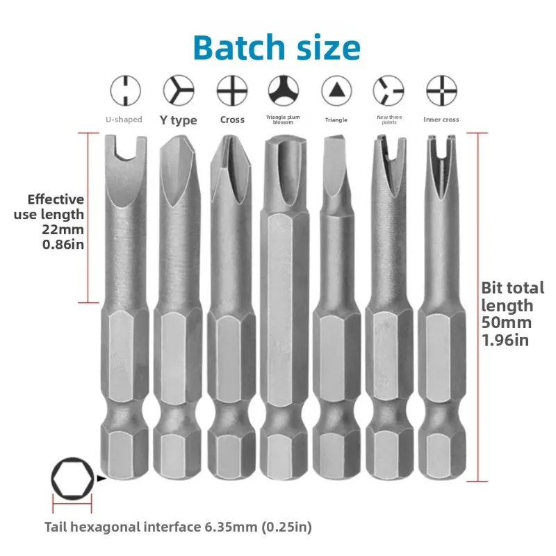 خاص على شكل 50 مللي متر على شكل حرف U Y-نوع مثلث داخلي عبر ثلاث نقاط مفك بت مجموعة L-أداة مفتاح الربط عدة للعمل الدقيق