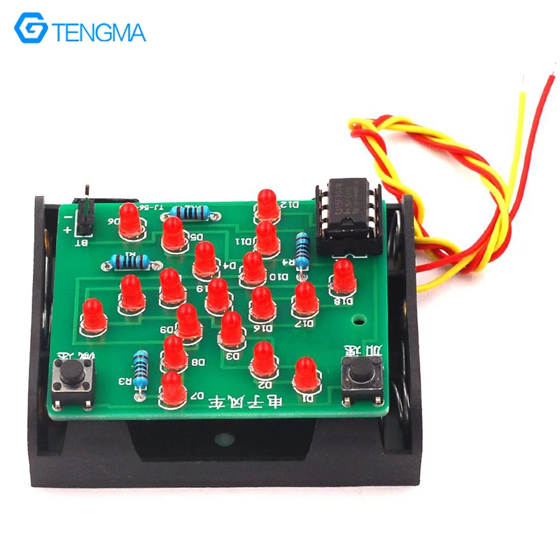 Elektrische Windmühle Single-Chip-Computer Spaß machen LED-Rotations lampe Leiterplatte Schweißen Übung DIY-Kit