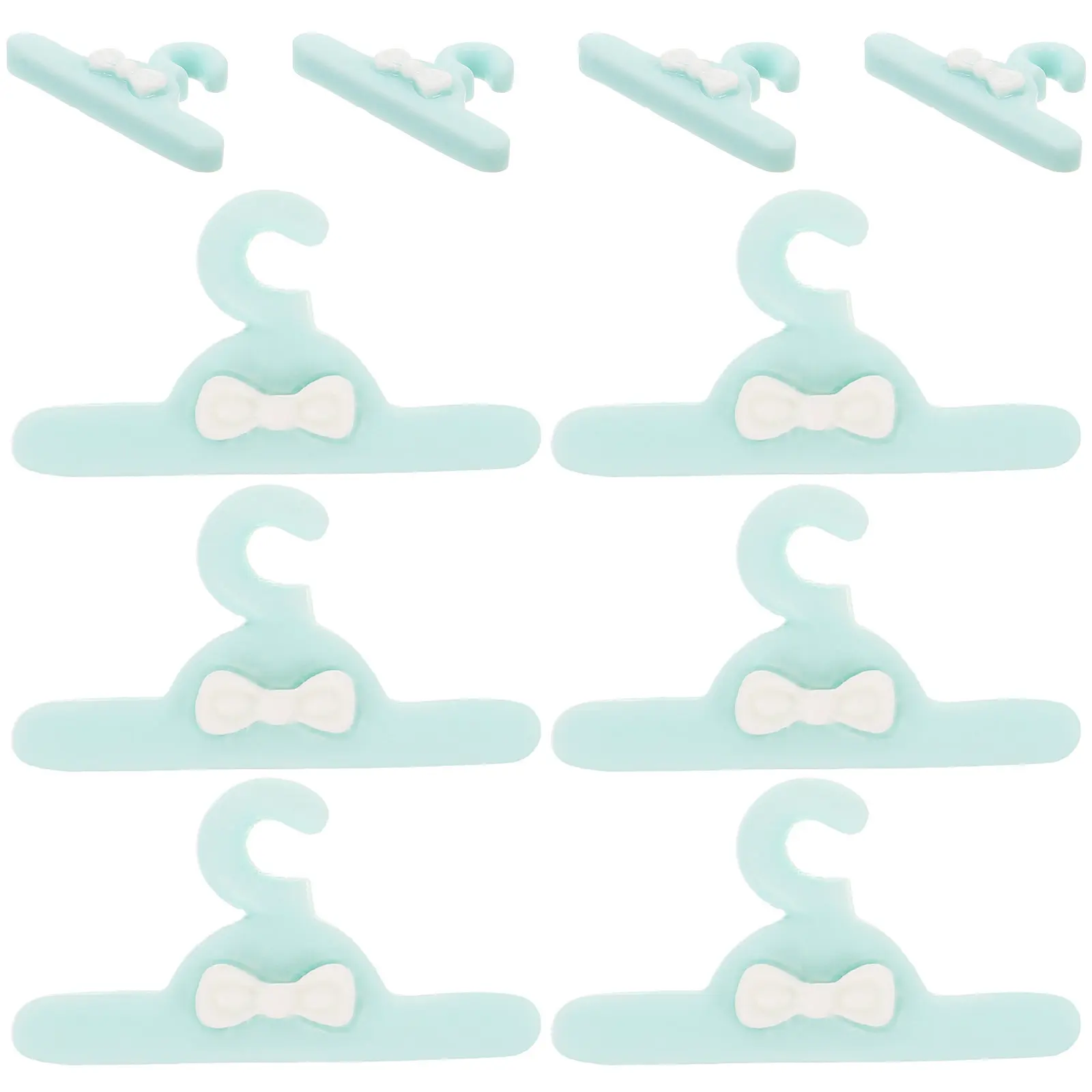 

10Pcs Clothes Hangers Mini House Simulation Lifelike Small Hanging Clothes Rack for Kid Wardrobe Storage Display