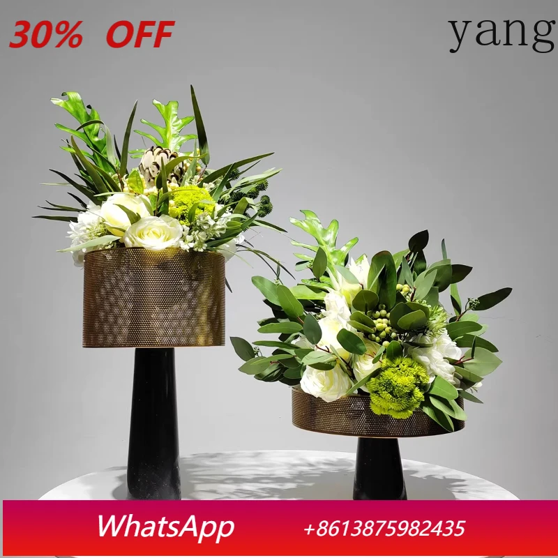 

LTT Modern Light Luxury Simulation Flower Arranger European Living Room Decoration Ornament
