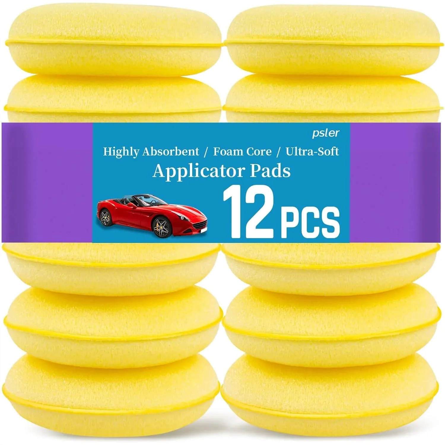 

Foam Applicator Pads 4 Inch 12 Pack Car Wax Sponges For Polishing Detailing