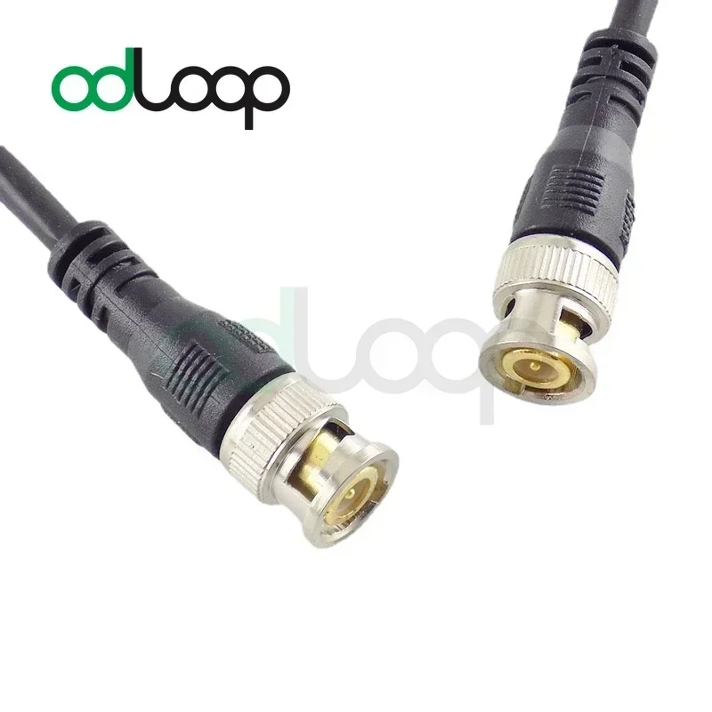 1m 2m bnc macho para macho adaptador conector cabo trança fio para câmera cctv acessórios de cabo de conexão bnc