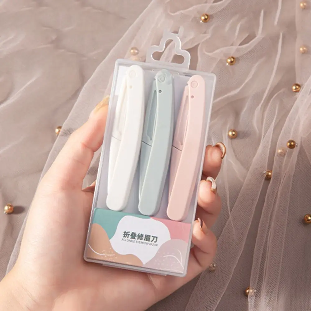 

Small Makeup Tools Eyebrow Blades Trimming Women Facial Hair Scraper Foldable Eyebrow Trimmer Eyebrow Razor Set Eyebrow Shaver