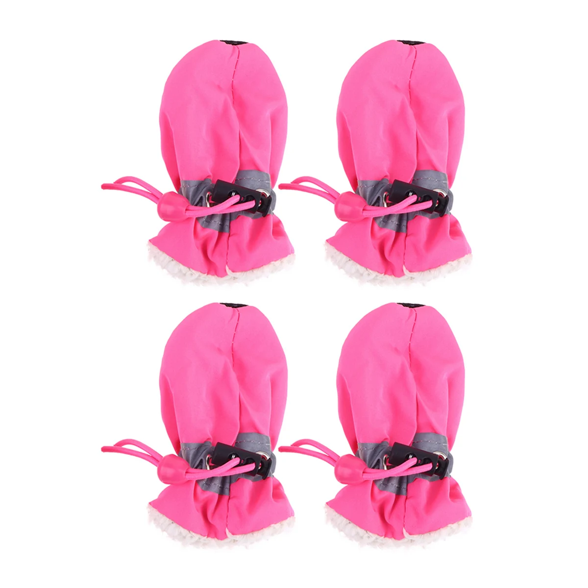 

4Pcs Pet Non-Slip Shoes Dog Boots Outdoor Paw Protection Elastic Band Adjustable Small Dog Shoes Pink Size 7 Boots