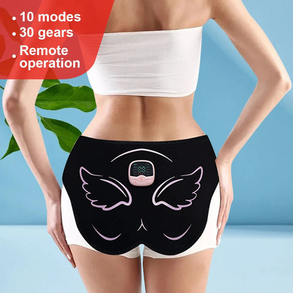 EMS Hips Trainer Wearable Buttocks Toner USB Charging Electronic Muscle Toner with Remote Control LED Display for Body Shaping