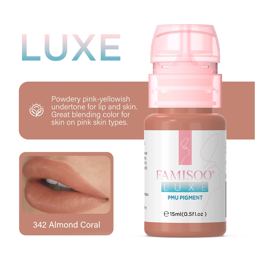 15ML Luxe PMU Pigment Europas meistverkaufte 9 Farben Lippen-Tattoo-Tinte für semi-permanentes Make-up Nano-Lippen Microblading Pigment