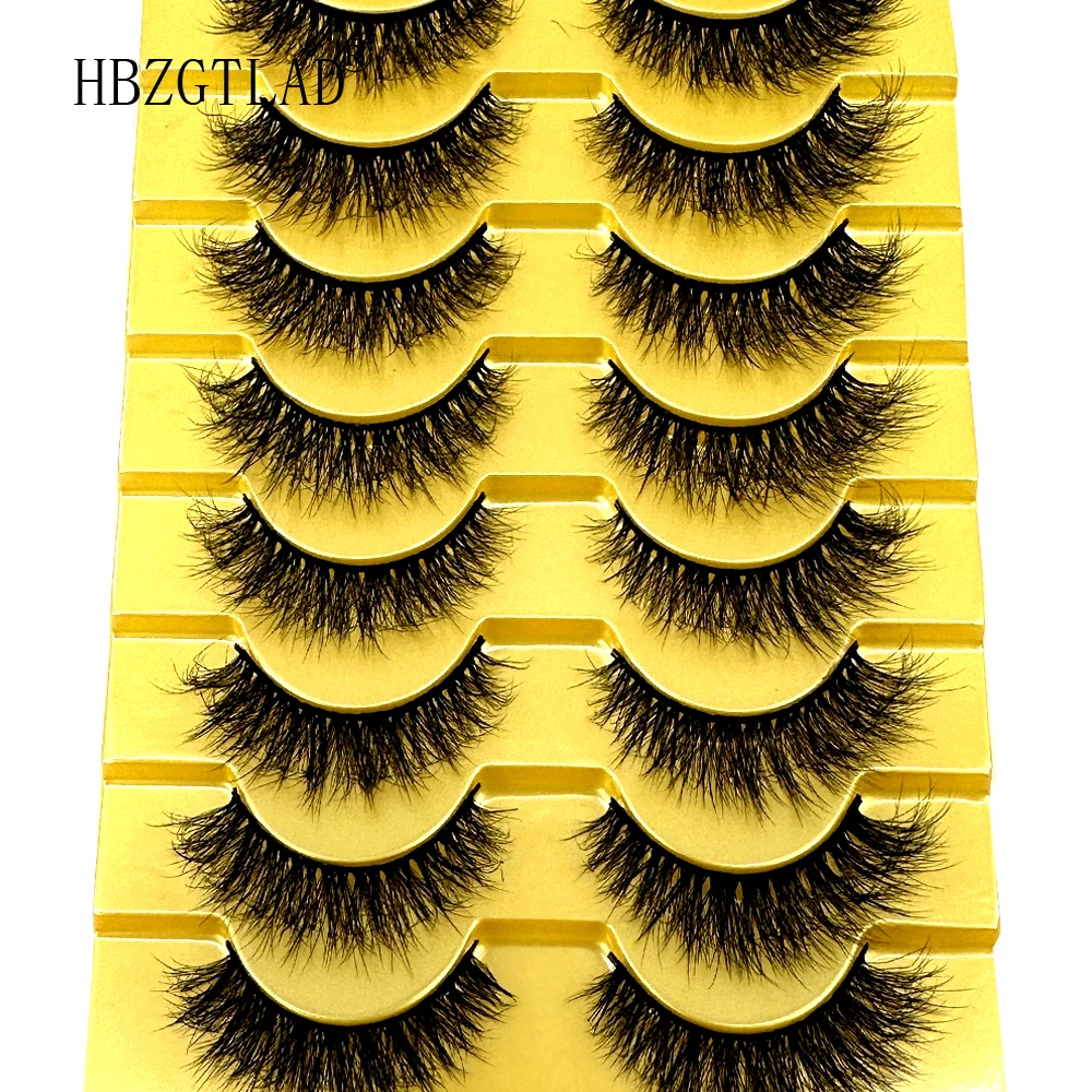 38 estilos, 10 pares de pestañas postizas de visón 3D largas naturales, kit de maquillaje de pestañas postizas, extensión de pestañas de visón, pestañas cortas