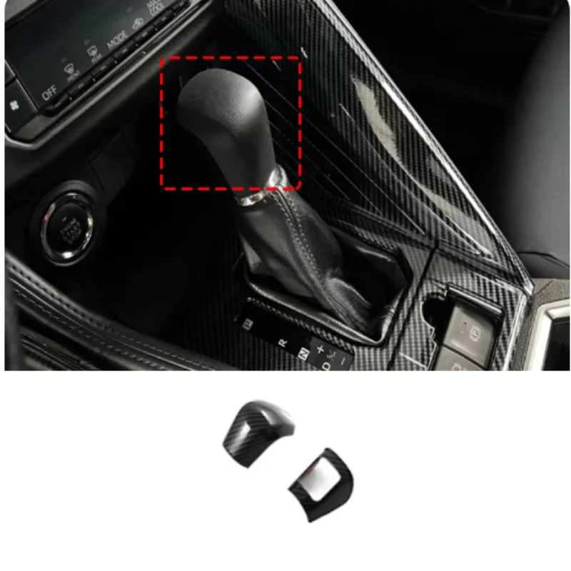 

For Toyota Yaris Cross 2024 ABS carbonfiber Gear Shift Knob Gear Head botton Cover Stickers Trim interior Accessories