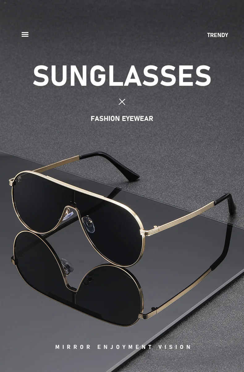 Neue modische und vielseitige Retro-Sonnenbrille mit metallischer Textur – UV-Schutz-Sonnenbrille 2524 – Detail 2