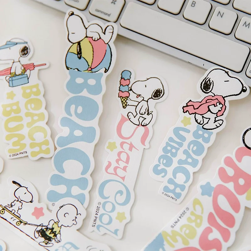 Kawaii Snoopy Diecut Paper Bookmarks Cartoon Character Page Markers Beautiful Reading Mark Cards Book Decoration