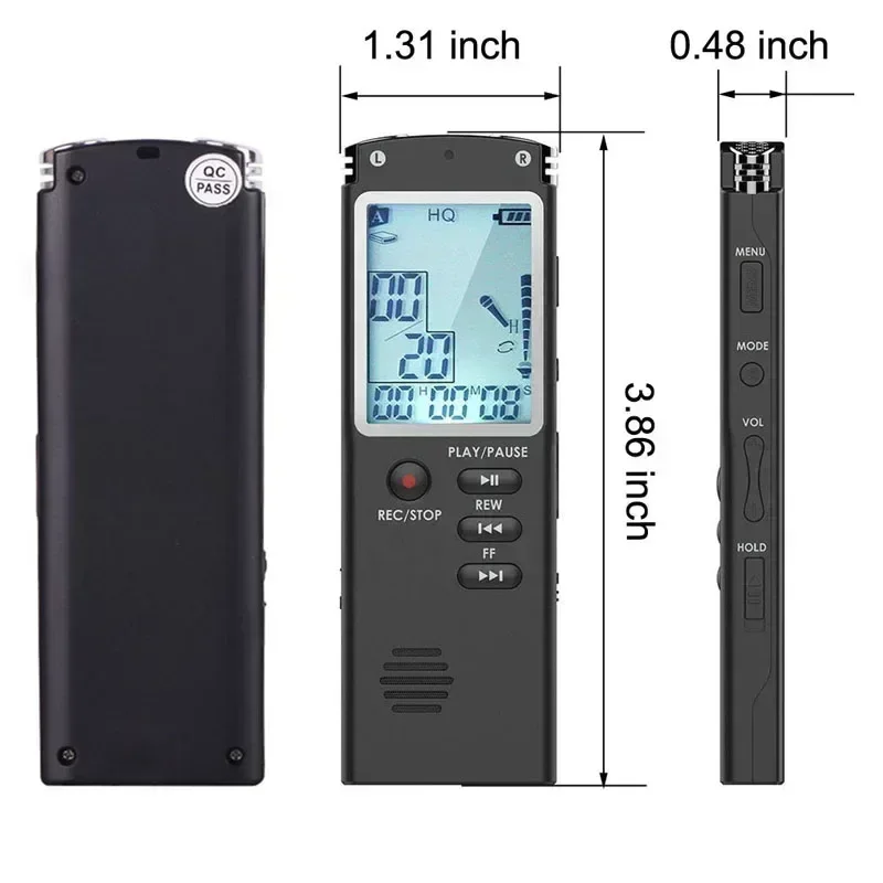 

Dictaphone grabadora larga distancia Digital Voice Recorder Audio Pen Microphone MP3 Player Telephone Recording 8G Voice