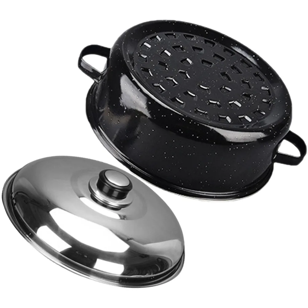 

Sweet Potato Pot Multi-Function Roasting Pan For Home Camping Baking Corn Chestnut Potato Cast Iron Cooking Pot Kitchen
