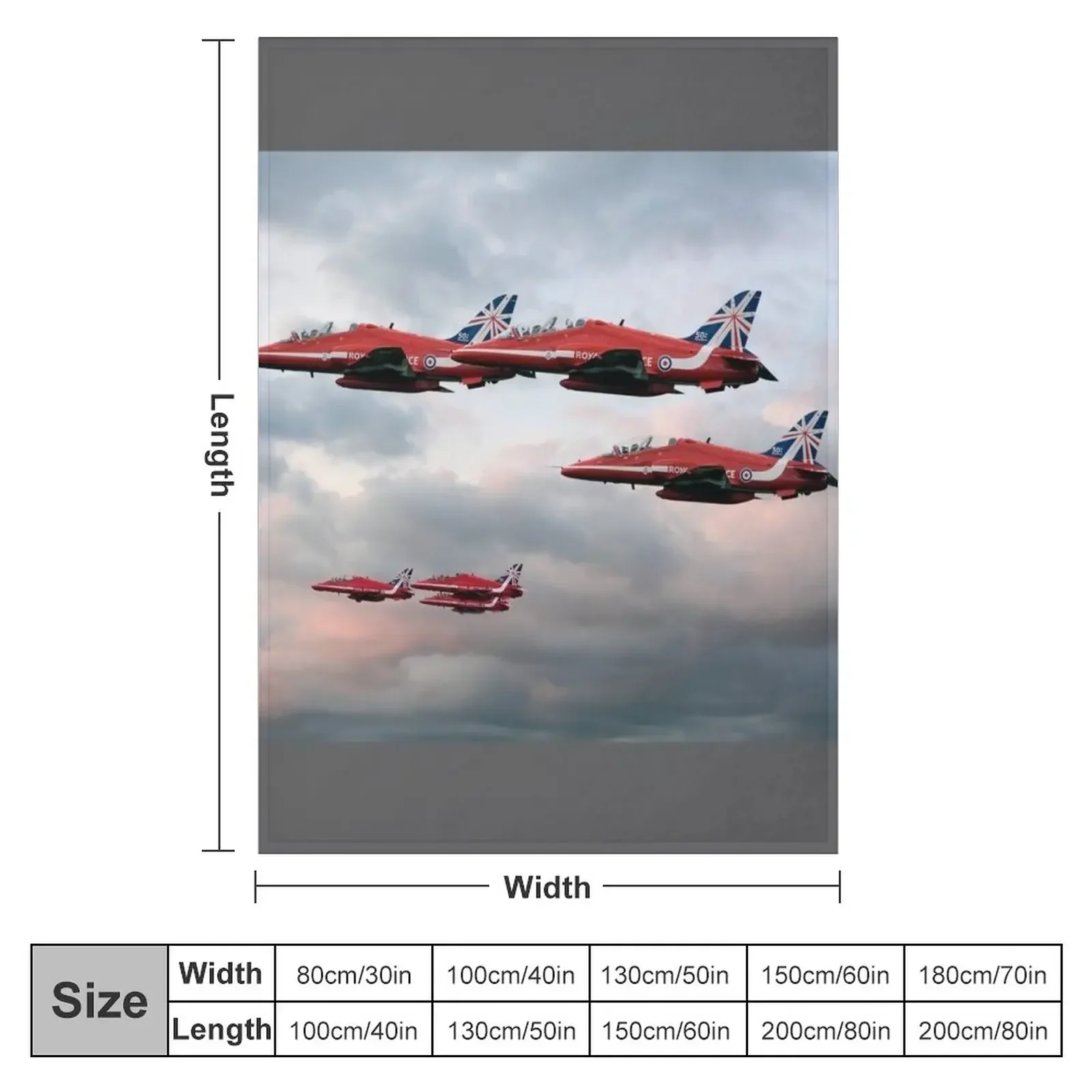 Red Arrows Throw Blanket Beach warm for winter Luxury Thicken Blankets