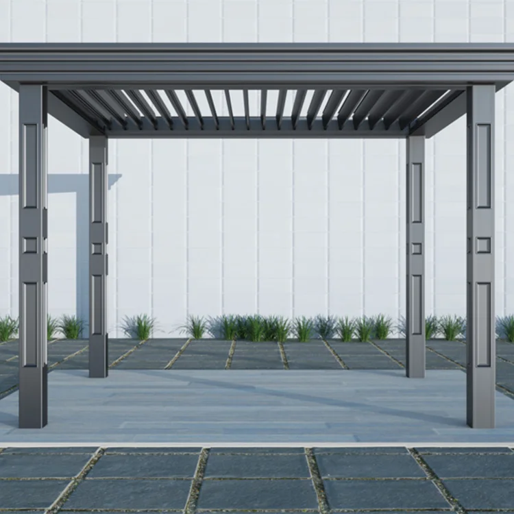 Modern Custom Aluminum Pergola & Gazebos With LED Lights Waterproof CE Certified Powder Coated Finish For Terrace & Balcony