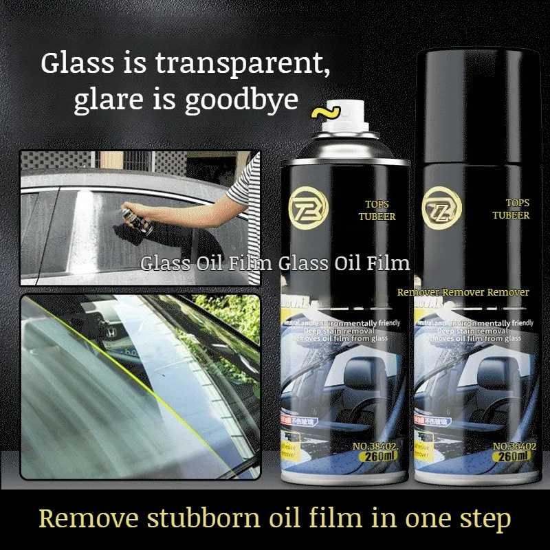 Powerful glass oil film agent car cleaning foam oil remover cleaner oil film removal expert