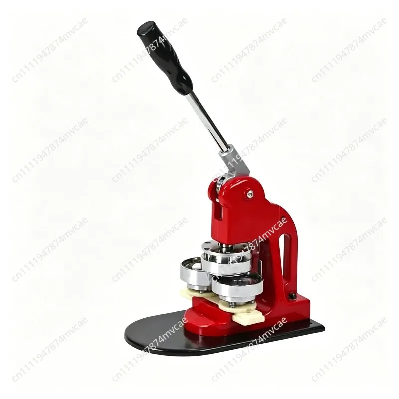 25-75MM Badge Maker Machine DIY Button Pin Brooches Press Making Tool Comes with 100 Sets of Badge Materials and Circular Cutter