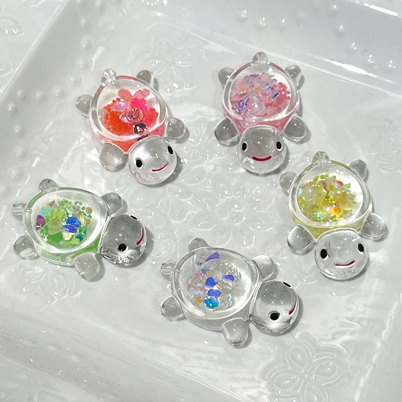 10/20/30/50 Stück Transparenter Schildkröten-Anhänger, Leuchtender Transparenter Schmuck, Alek-Accessoires, Spielzeugsimulation, Entspannungsspielzeug – Detail 6