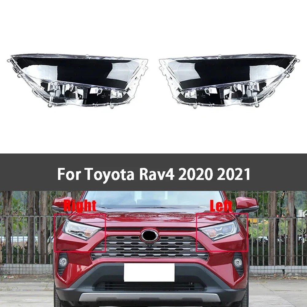

Автомобильная передняя фара, абажур, прозрачная крышка, автомобильные лампы, чехлы, стеклянные линзы, колпачки для Toyota Rav4 2020 2021