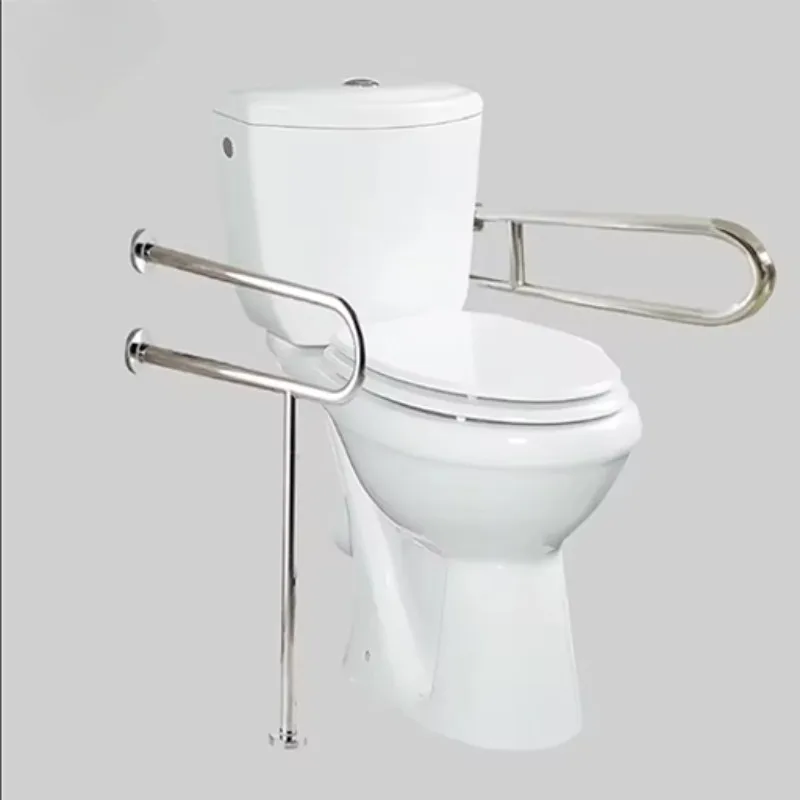 disabled extended floor ceramic flush two-piece toilet