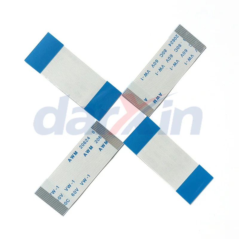 100PCS FFC FPC Flat Flexible Cable Spacing 0.5MM Length 4P/6P/8P/10P/12P/14P/20P/24P/30P/34P/40P 100MM Direction-B Reinforcement