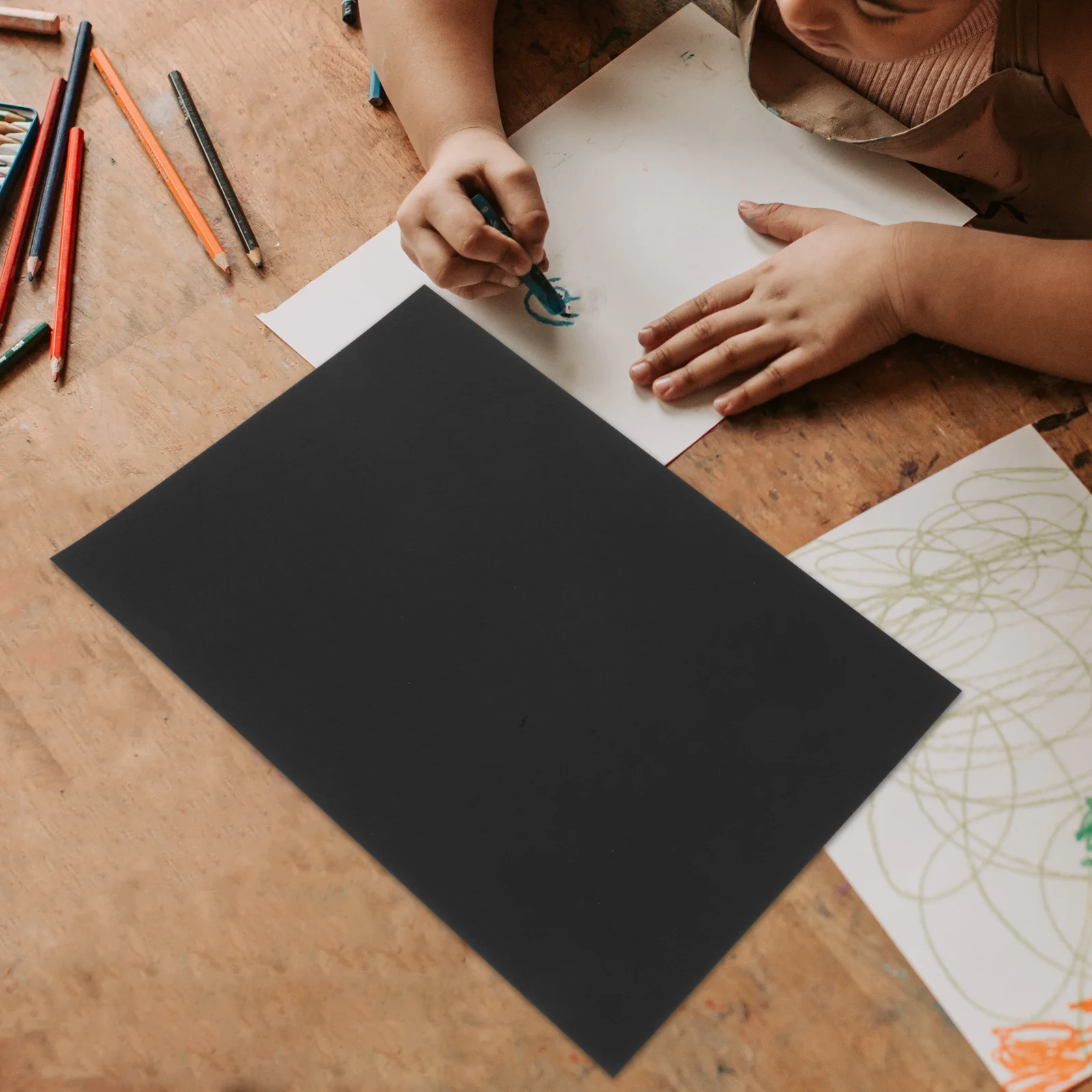 50 قطعة بطاقة سوداء الأسهم A4 ورقة سميكة DIY بها بنفسك صياغة سكرابوكينغ بطاقة صنع زينة الهالوين لوازم ورق الحرف