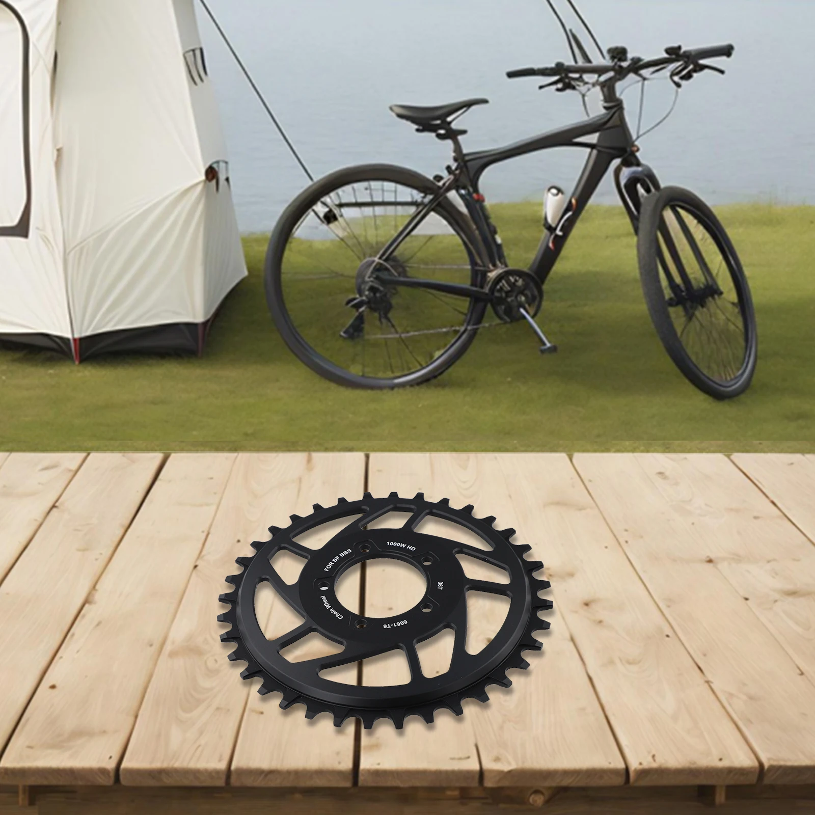 

36-зубчатая звездочка из алюминиевого сплава для электровелосипедов с моторами 48В/52В 1000Вт, диаметр 160 мм, с вылетом 13 мм для средних двигателей