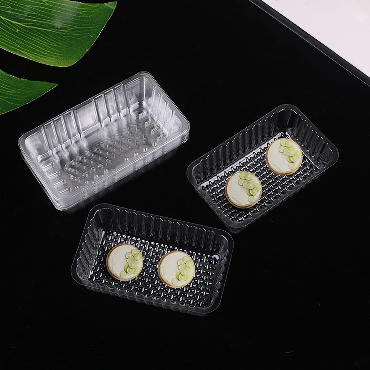 

200 Pcs Transparent Plastic Inner Tray for Mung Bean Cake Snack Packing Eco Friendly Food Grade High Quality Durability
