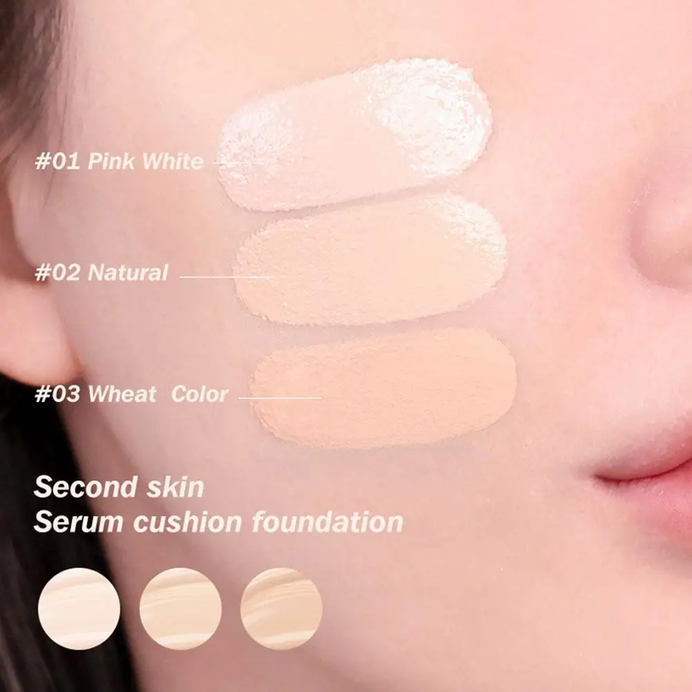 O.TWO.O Cushion Foundation 3-kleuren Luchtkussen BB Cream Volledige dekking Ademende concealer Waterdichte gezichtsfoundation