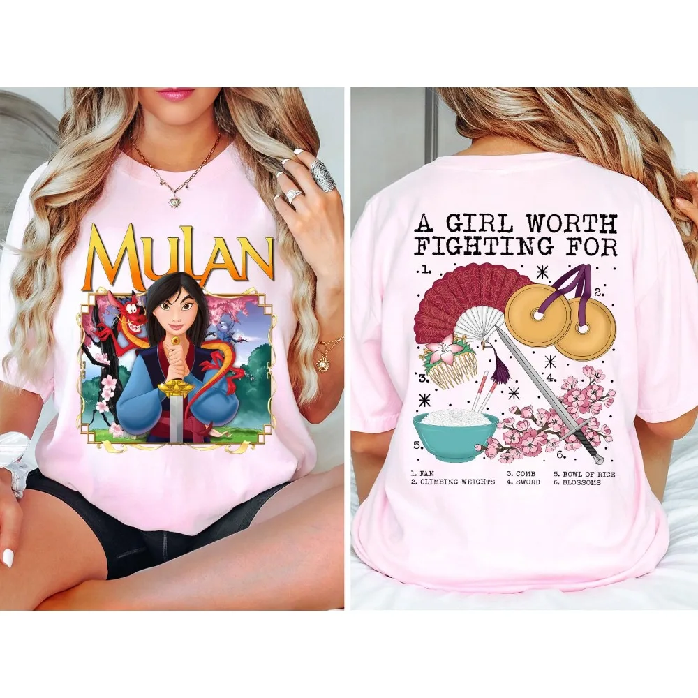 Chemise Disney Mulan, Chemise Disney Princess Mulan, Chemise Disney Princess Mulan, Chemise de vacances en famille, Royaume Magique