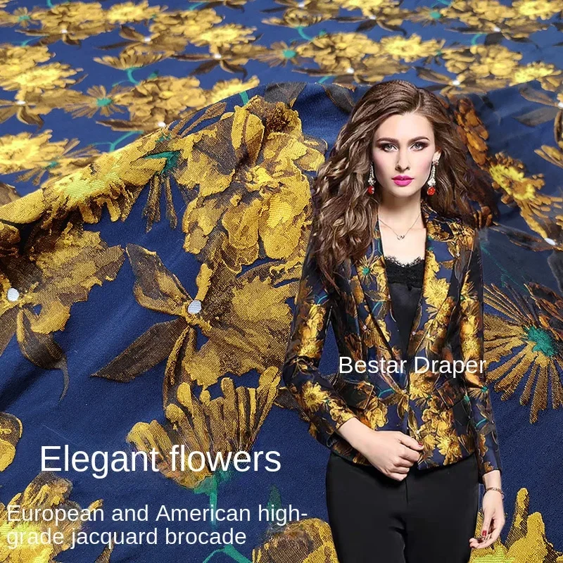 

Жаккардовая парчовая ткань, европейский бренд, весенне-осенний костюм, платье, плащ, брендовая хрустящая окрашенная в пряже ткань, ткань для шитья своими руками