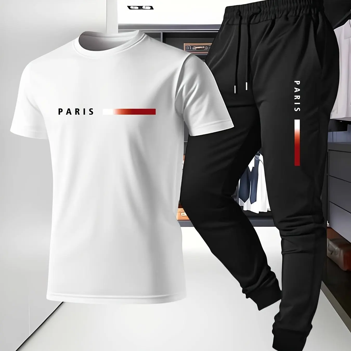 

Этот брючный костюм с короткими рукавами — бестселлер в Европе и Америке 2025 года. Новый быстросохнущий удобный и модный мото.